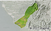 Satellite 3D Map of Valmore Rodriguez, lighten, semi-desaturated