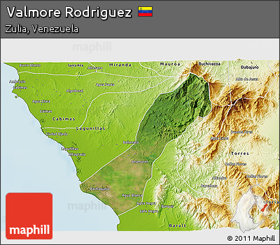 Satellite 3D Map of Valmore Rodriguez, physical outside