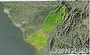 Satellite 3D Map of Valmore Rodriguez, semi-desaturated
