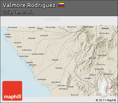 Shaded Relief 3D Map of Valmore Rodriguez