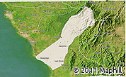 Shaded Relief 3D Map of Valmore Rodriguez, satellite outside
