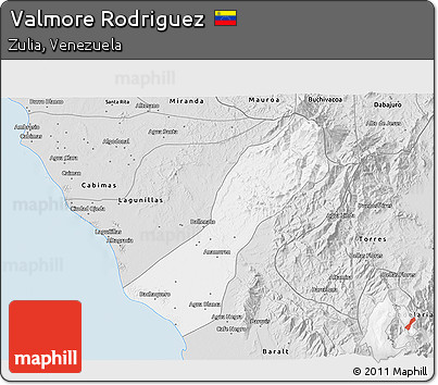 Silver Style 3D Map of Valmore Rodriguez