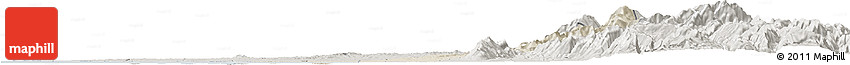 Shaded Relief Horizon Map of Valmore Rodriguez, semi-desaturated