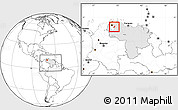 Blank Location Map of Valmore Rodriguez, highlighted country, within the entire country