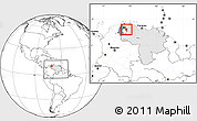 Blank Location Map of Valmore Rodriguez, highlighted country, highlighted parent region, within the entire country