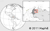 Blank Location Map of Valmore Rodriguez, highlighted country, highlighted parent region