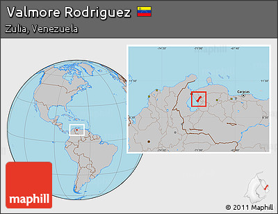 Gray Location Map of Valmore Rodriguez