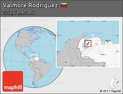 Gray Location Map of Valmore Rodriguez, highlighted country