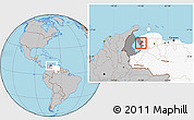 Gray Location Map of Valmore Rodriguez, highlighted country, highlighted parent region
