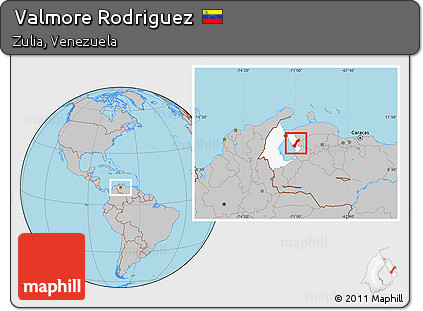 Gray Location Map of Valmore Rodriguez, highlighted parent region