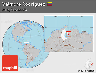 Gray Location Map of Valmore Rodriguez, highlighted parent region