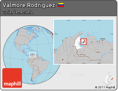 Gray Location Map of Valmore Rodriguez, highlighted parent region