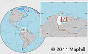 Gray Location Map of Valmore Rodriguez, highlighted parent region