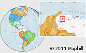 Political Location Map of Valmore Rodriguez, highlighted country