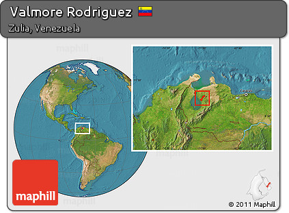 Satellite Location Map of Valmore Rodriguez