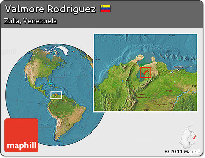 Satellite Location Map of Valmore Rodriguez