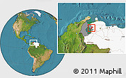 Satellite Location Map of Valmore Rodriguez, highlighted country, highlighted parent region
