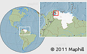 Savanna Style Location Map of Valmore Rodriguez, highlighted country, highlighted parent region, within the entire country, hill shading