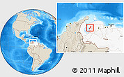 Shaded Relief Location Map of Valmore Rodriguez, highlighted country