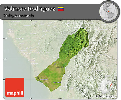 Satellite Map of Valmore Rodriguez, lighten
