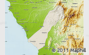 Shaded Relief Map of Valmore Rodriguez, physical outside