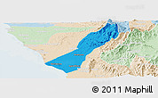 Political Panoramic Map of Valmore Rodriguez, lighten