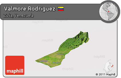 Satellite Panoramic Map of Valmore Rodriguez, cropped outside