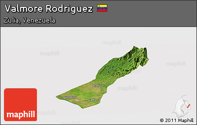 Satellite Panoramic Map of Valmore Rodriguez, cropped outside