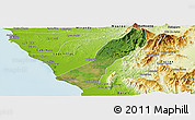 Satellite Panoramic Map of Valmore Rodriguez, physical outside