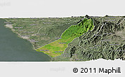 Satellite Panoramic Map of Valmore Rodriguez, semi-desaturated