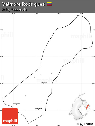 Blank Simple Map of Valmore Rodriguez, cropped outside
