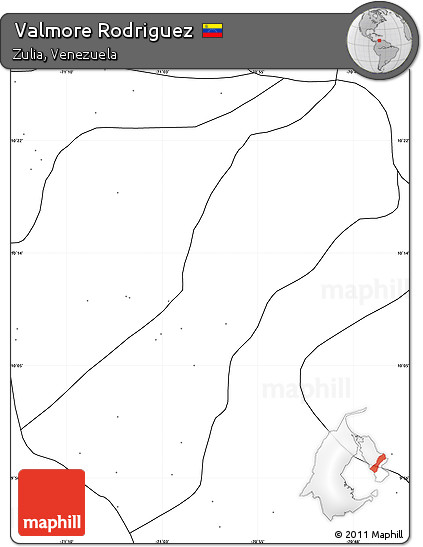 Blank Simple Map of Valmore Rodriguez, no labels