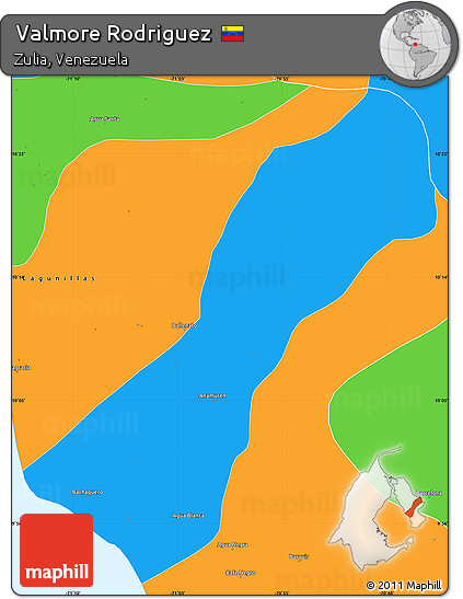 Political Simple Map of Valmore Rodriguez