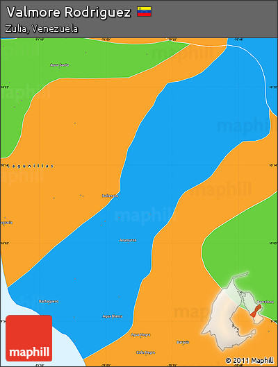 Political Simple Map of Valmore Rodriguez