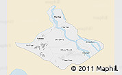 Classic Style 3D Map of An Giang, single color outside