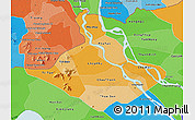 Political Shades 3D Map of An Giang