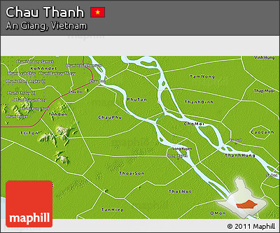 Physical 3D Map of Chau Thanh