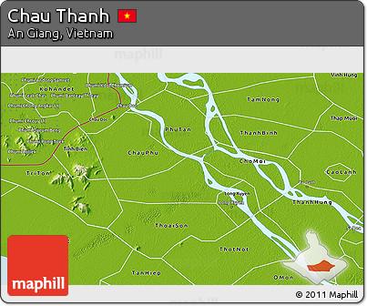 Physical 3D Map of Chau Thanh
