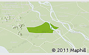 Physical 3D Map of Chau Thanh, lighten