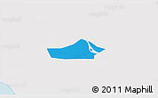 Political 3D Map of Chau Thanh, single color outside