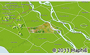 Satellite 3D Map of Chau Thanh, physical outside