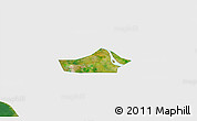 Satellite 3D Map of Chau Thanh, single color outside