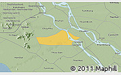 Savanna Style 3D Map of Chau Thanh