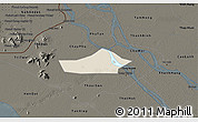 Shaded Relief 3D Map of Chau Thanh, darken
