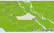 Shaded Relief 3D Map of Chau Thanh, physical outside