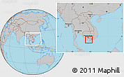 Gray Location Map of Chau Thanh, highlighted parent region, within the entire country