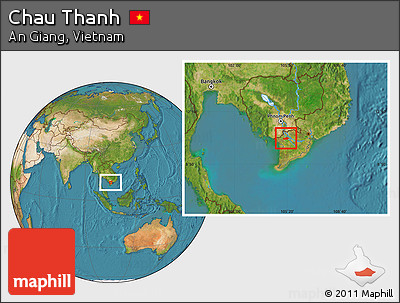 Satellite Location Map of Chau Thanh