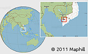 Savanna Style Location Map of Chau Thanh, highlighted country, highlighted parent region