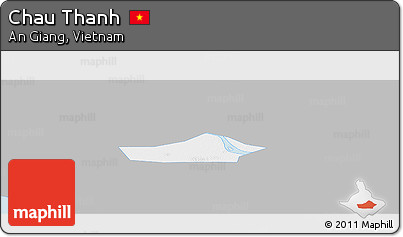 Gray Panoramic Map of Chau Thanh, single color outside