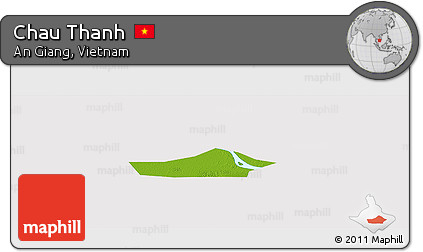 Physical Panoramic Map of Chau Thanh, cropped outside